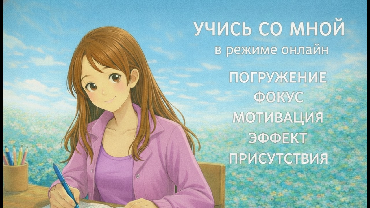 Study with Me📚Эффект Присутствия🎧 Ежедневное Обучение💪 #учисьсомной #studywithme