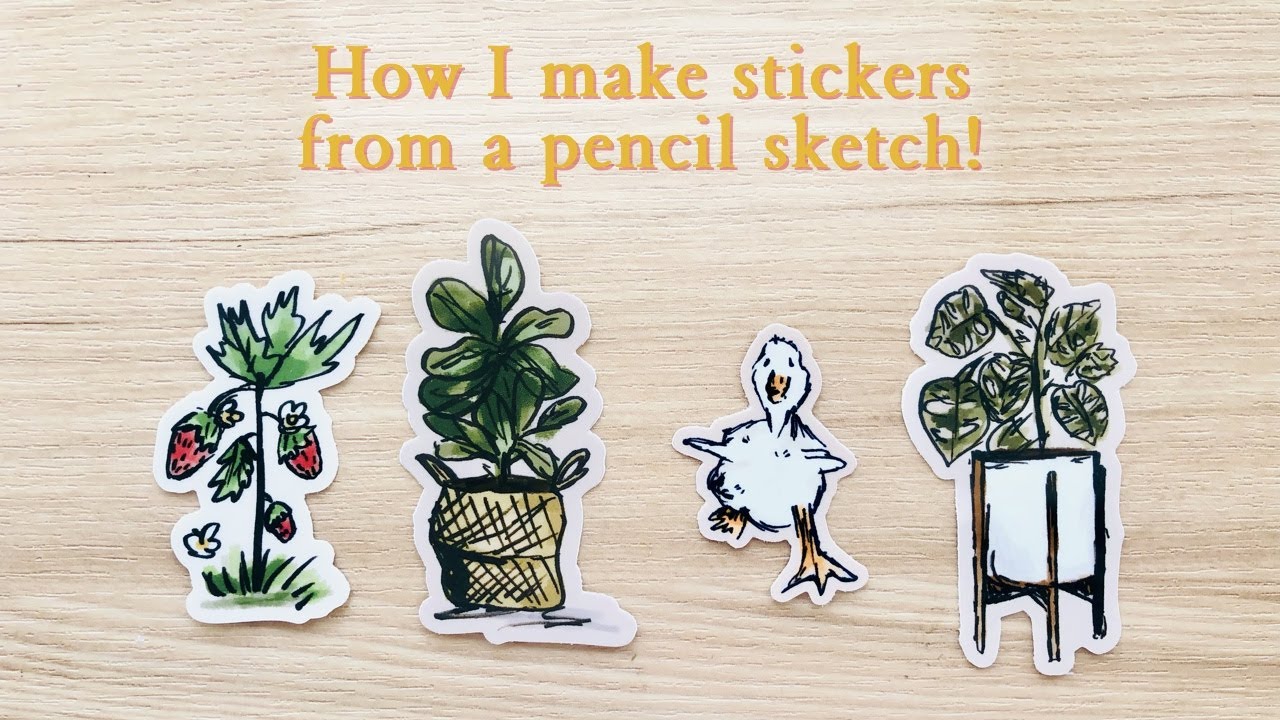 How to Make Stickers from a Pencil Sketch! Sticker Mule and Krita