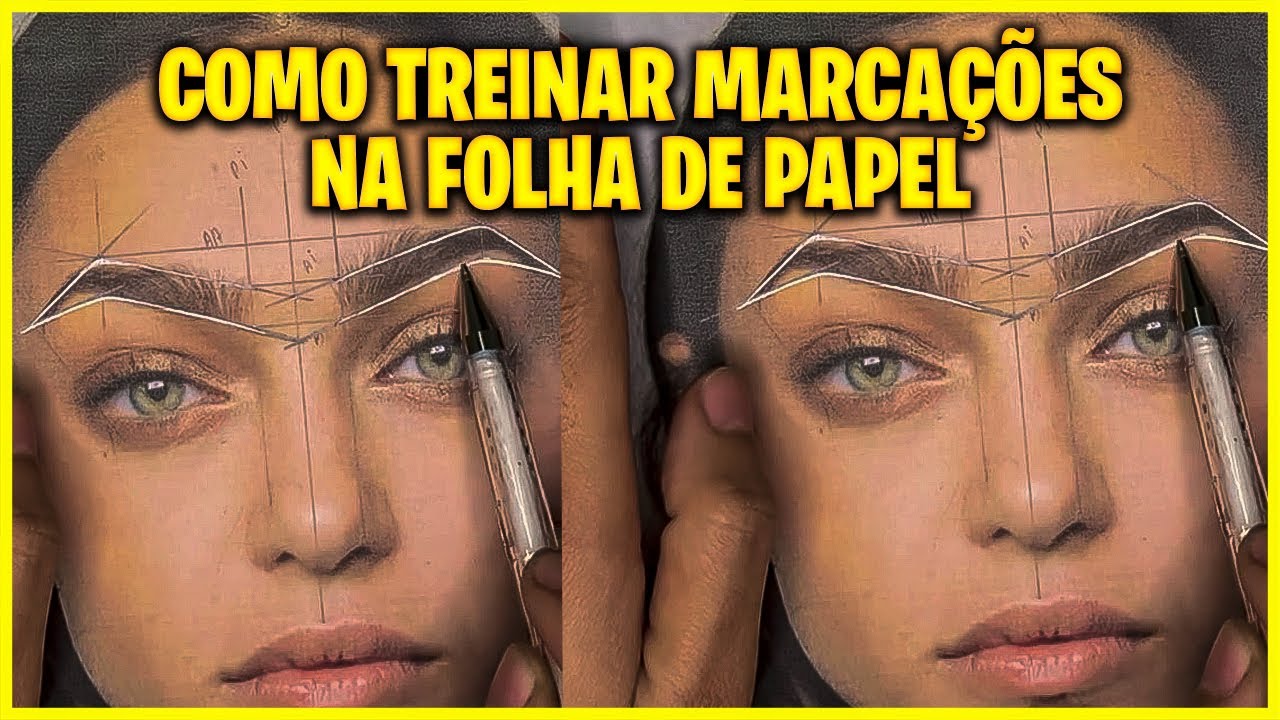 COMO TREINAR A MARCAÇÃO DE SOBRANCELHAS NO PAPEL - DICA DE TREINO!
