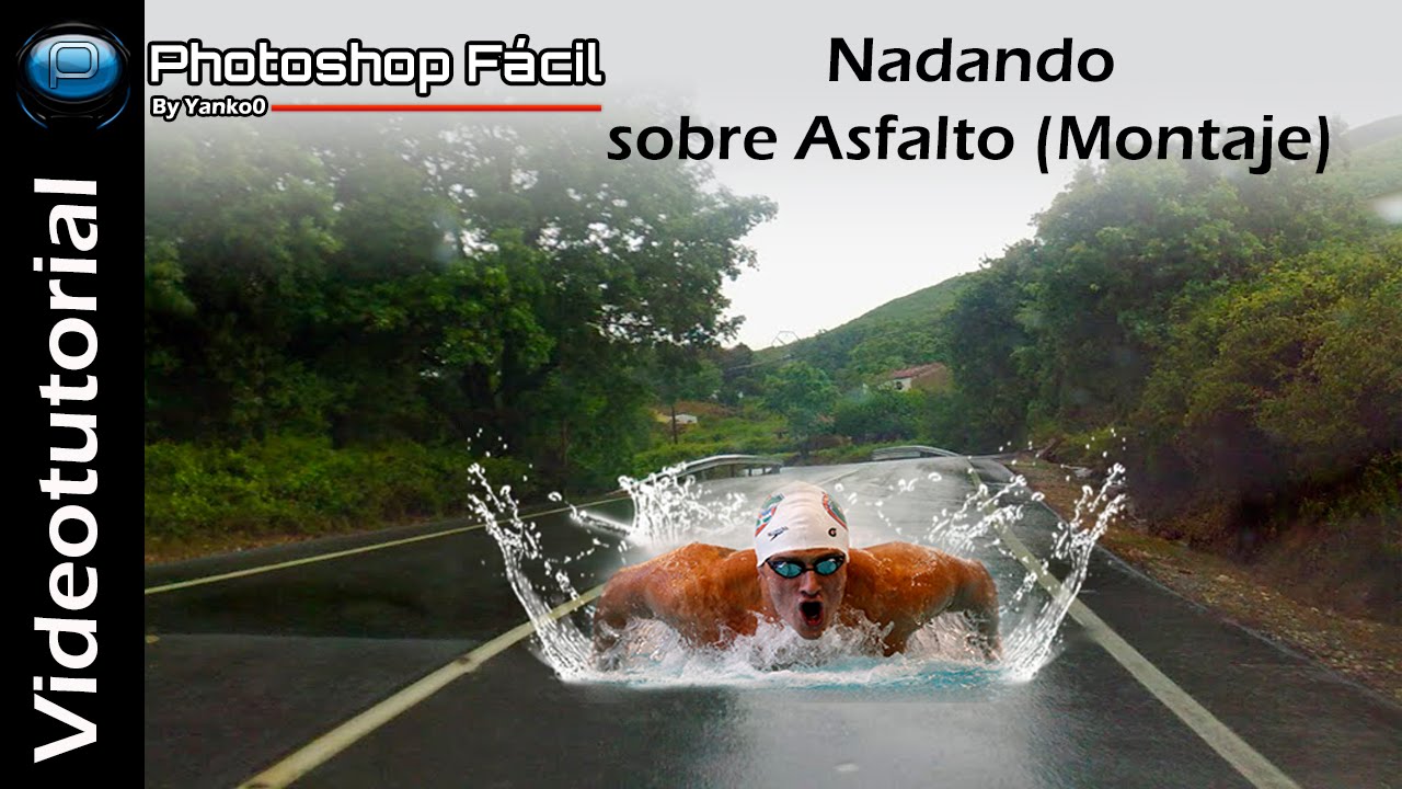 Nadando sobre asfalto Montaje #Photoshop Yanko0