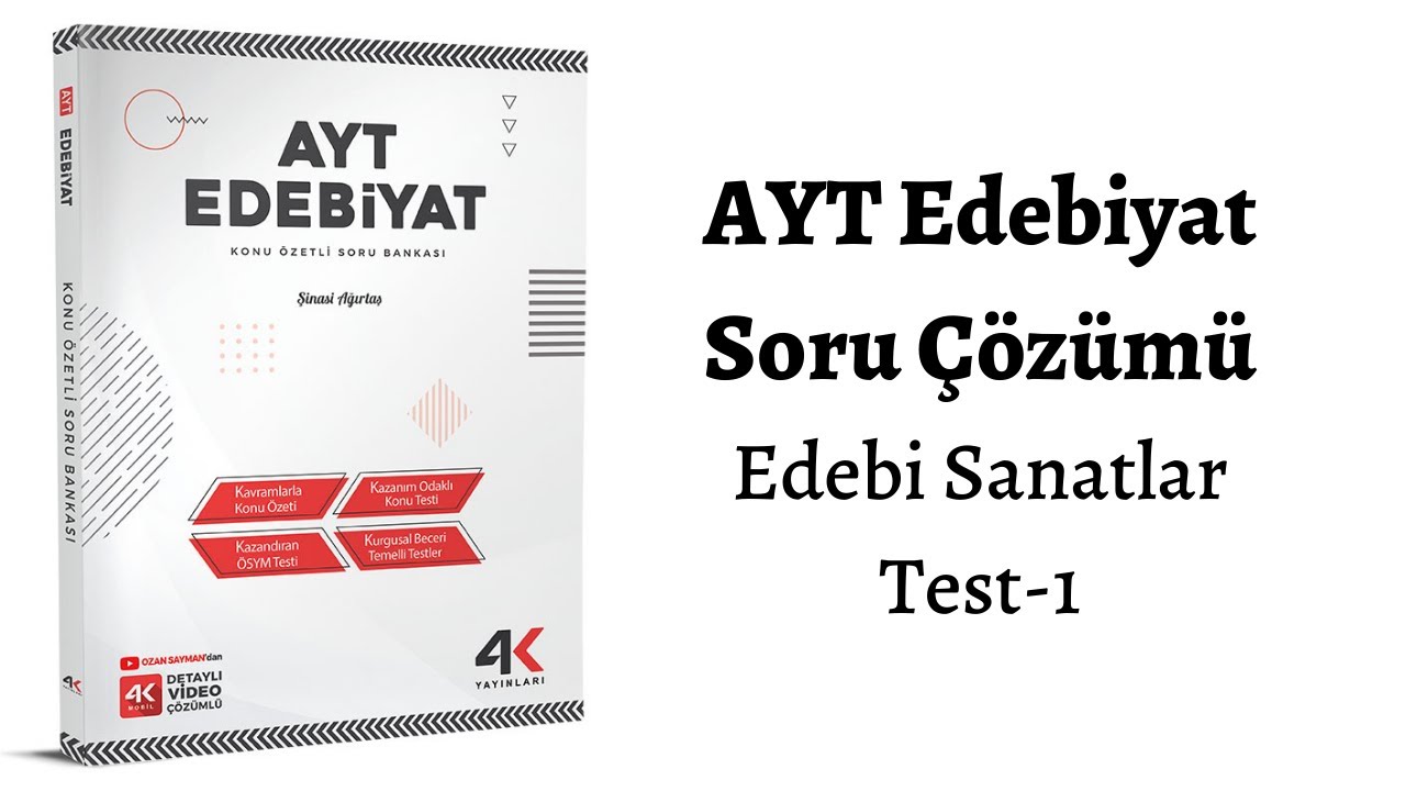 AYT Edebiyat Soru Çözümü | Edebi Sanatlar Test - 1