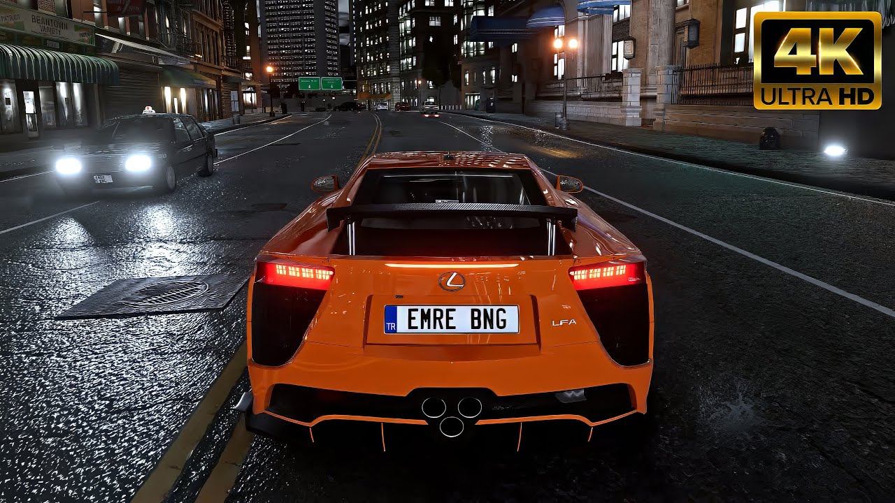 Beamng Drive | Realistic City Driving | Lexus LFA Mod | 4K Ultra Gameplay