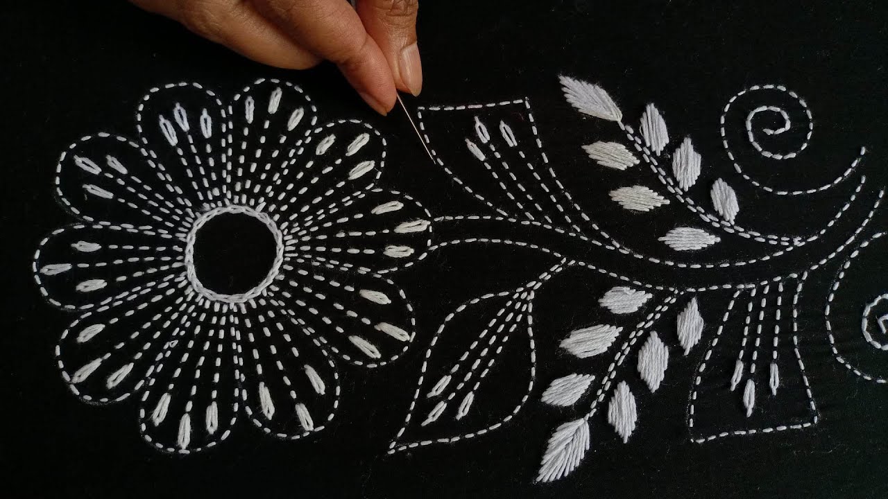 নকশী কাঁথা সেলাই ! Nokshi Katha,Hand Embroidery Traditional Bangladeshi Nokshi Katha Stitch Tutorial