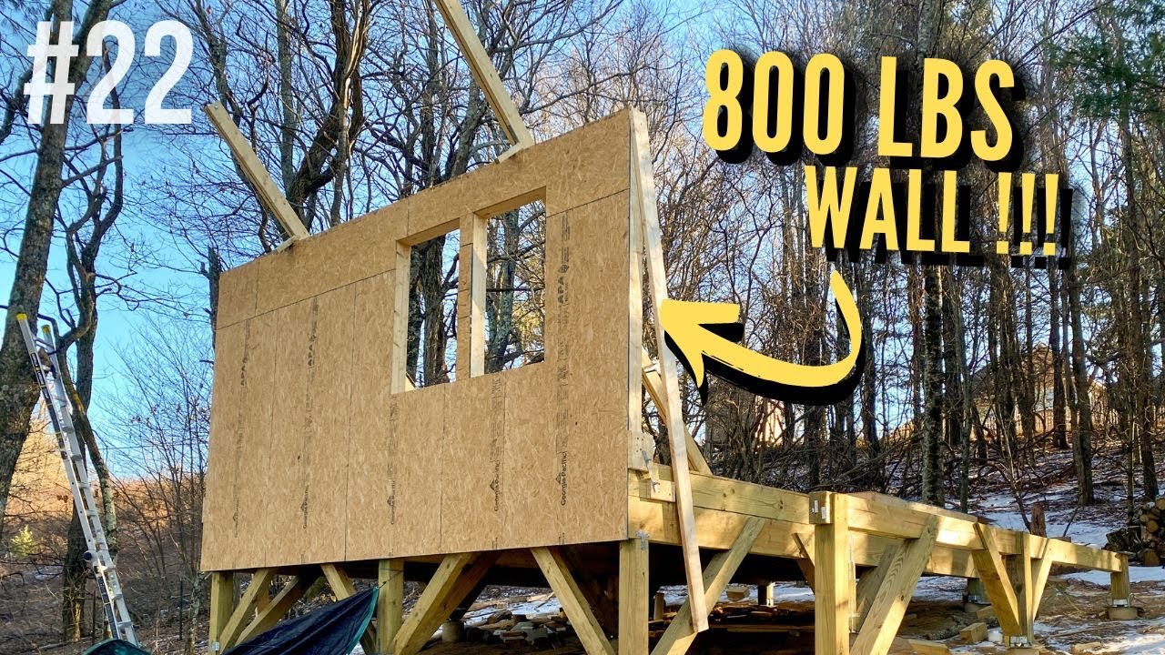 Как поднять первую стену домика в одиночку! — Эпизод 22