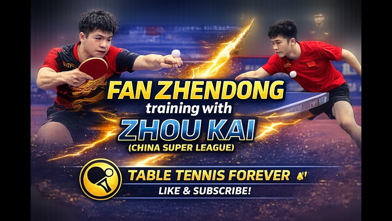 Fan Zhendong training with Zhou Kai (China Super League)