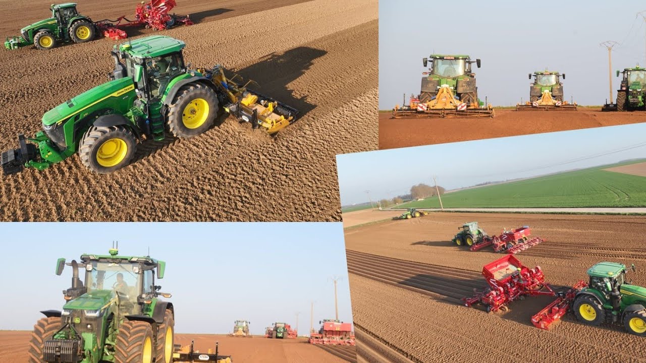 Plantation PDT 2025 - 5 tracteurs JD - 2x 8410r & Grimme 8 rangs !