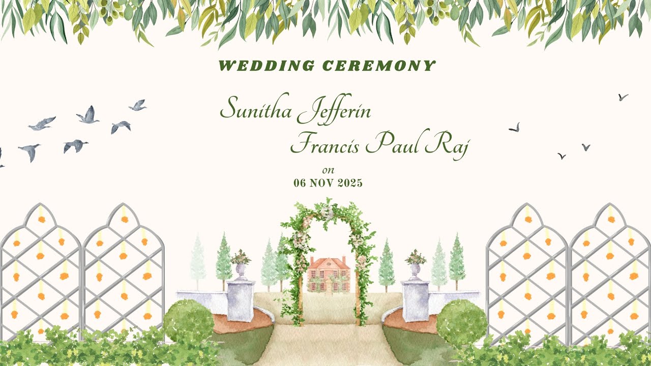 SUNITHA JEFFERIN D ❤️ FRANCIS PAUL RAJ S l WEDDING CEREMONY l 06.11.2025 l ST. THOMA CHURCH