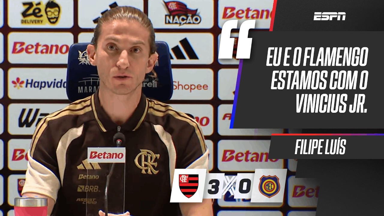 FLAMENGO X MADUREIRA: FILIPE LUÍS FALA AO VIVO APÓS SEMI DO CAMPEONATO CARIOCA