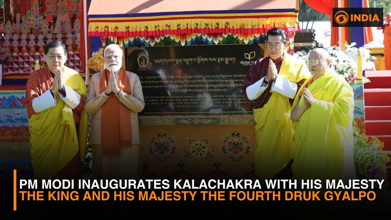 PM Modi inaugurates Kalachakra with His Majesty The King and His Majesty The Fourth Druk Gyalpo