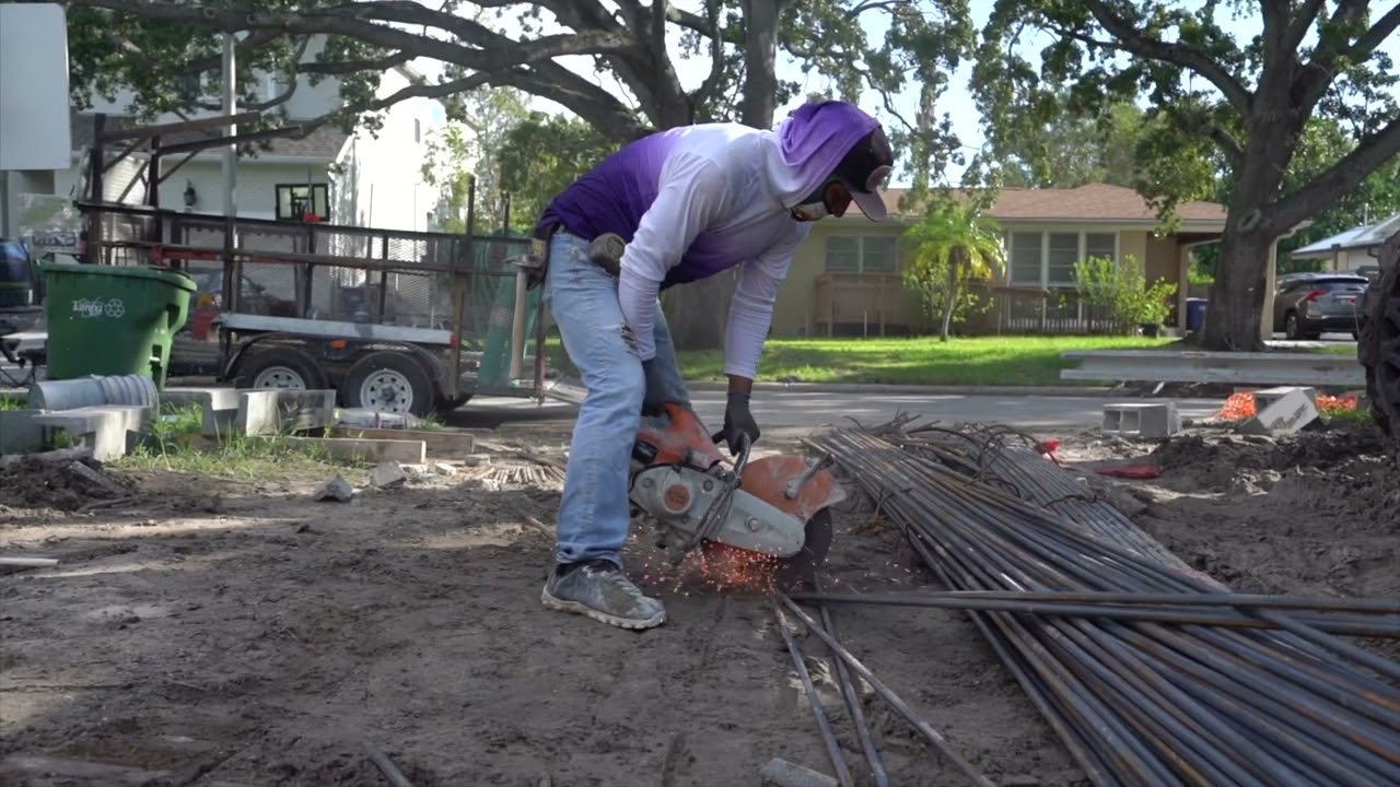 Cogdill Builders of Florida First Story Masonry for Custom Home Davis Island Florida