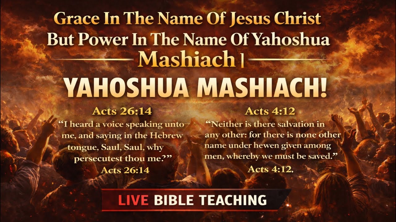 Grace At The Name Of Jesus Christ But All Power In Yahoshua Mashiach’s Name | Live Bible Teaching