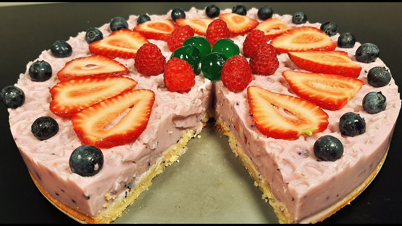 Postre frutal sin harina y sin azucar Keto y diabéticos