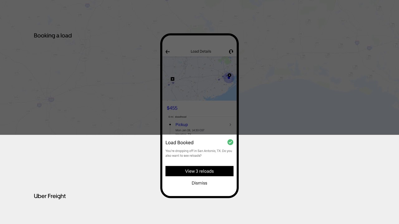 How to book a load in the Uber Freight app
