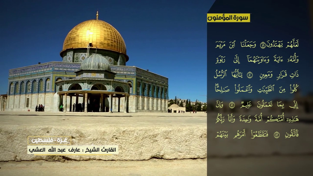 عارف العشي  سورة المؤمنون