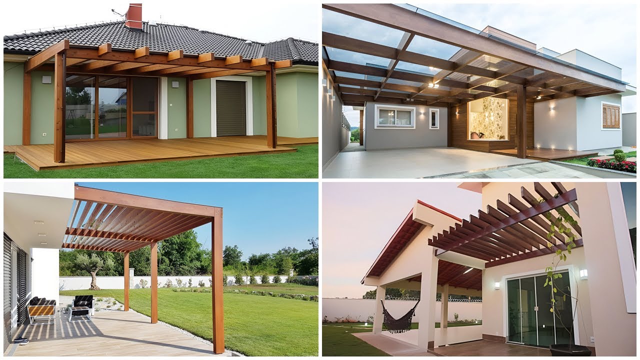 30 IDEIAS DE FACHADAS COM PERGOLADOS - Elegância e Funcionalidade!!