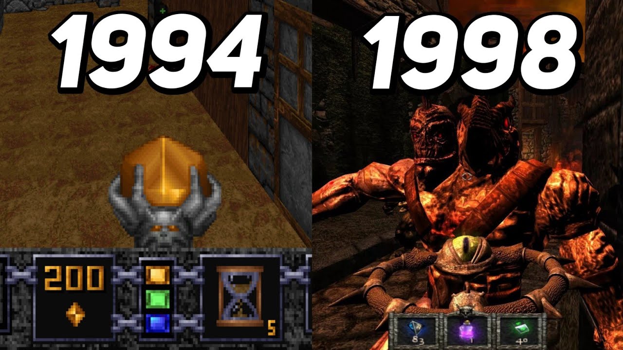 Evolution of Heretic/Hexen Games (1994-1998)
