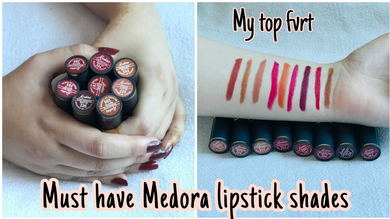 Affordable Medora Matte lipstick shades and swatches|only 300Rs