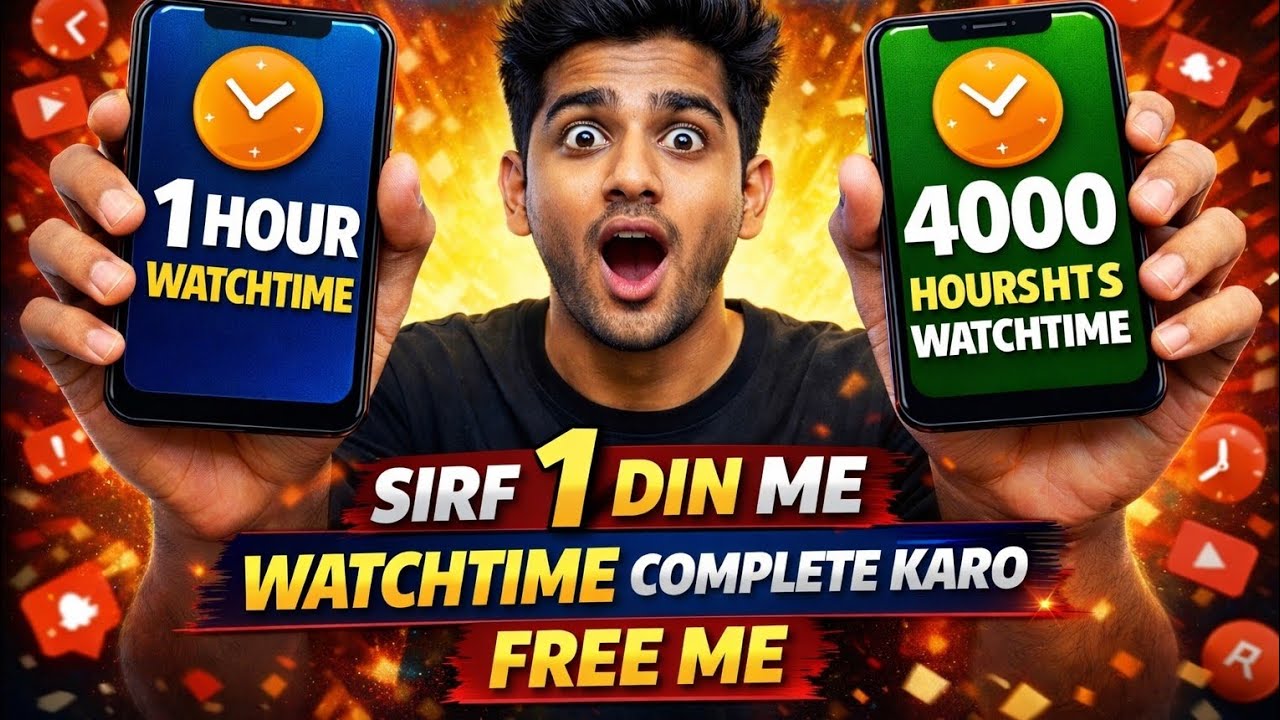 🔴 1 hour me kare 4000 hours complite #subscribe #4000watchtime 
