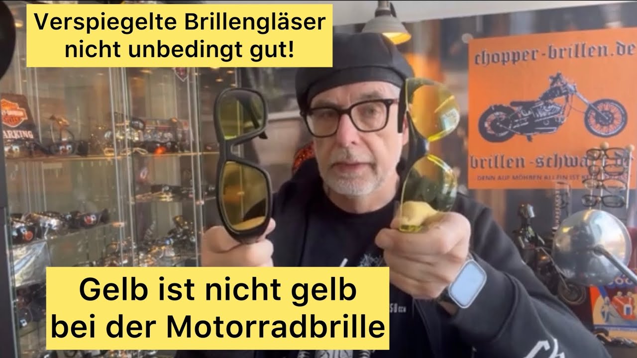 Infos zu Brillengläser, gelb, verspiegelt, getönt und Bikerbrillen für Gruppen