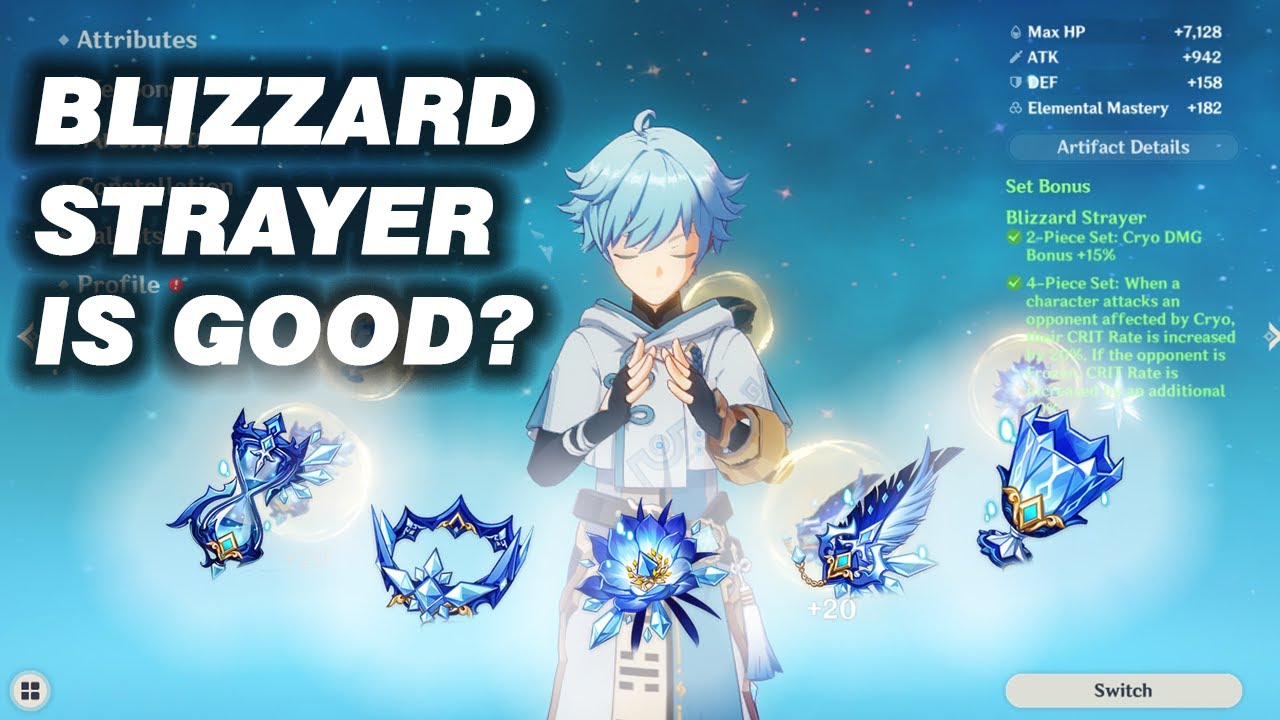 Damage test with Blizzard Strayer (New cryo artifacts) | Chongyun Genshin impact