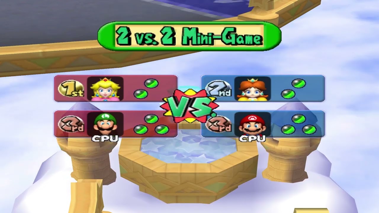 Mario Party 5 - Mini Game Circuit - Peach vs Daisy vs Luigi vs Mario