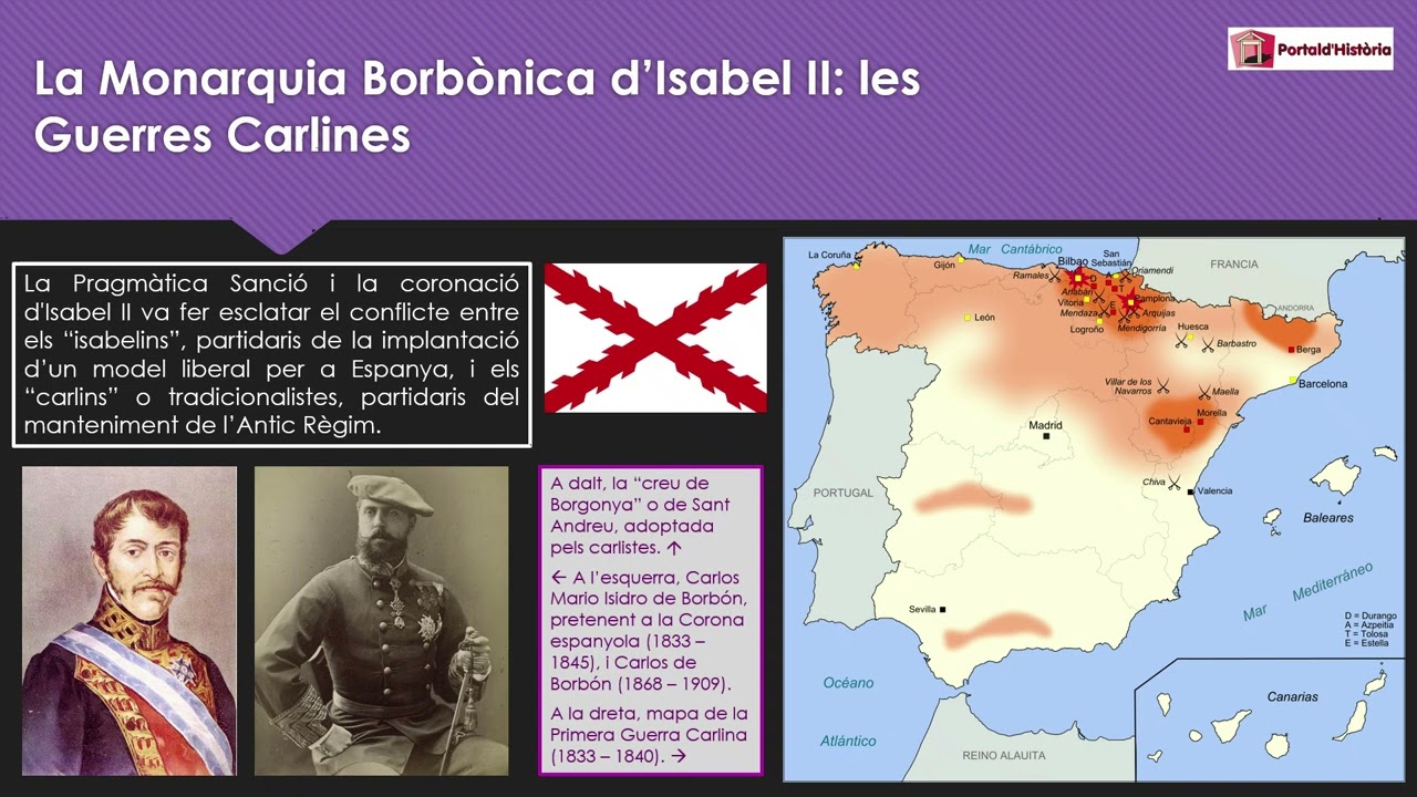 LA RESTAURACIÓ BORBÒNICA I. Capítol 0 (primera part) - El Regnat d'Isabel II.