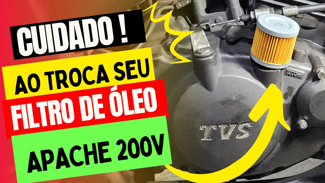 COMO TROCAR O FILTRO DE OLEO DA APACHE 200