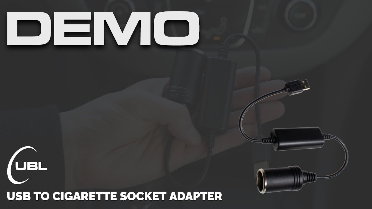 USB to Cigarette Lighter Plug Adapter