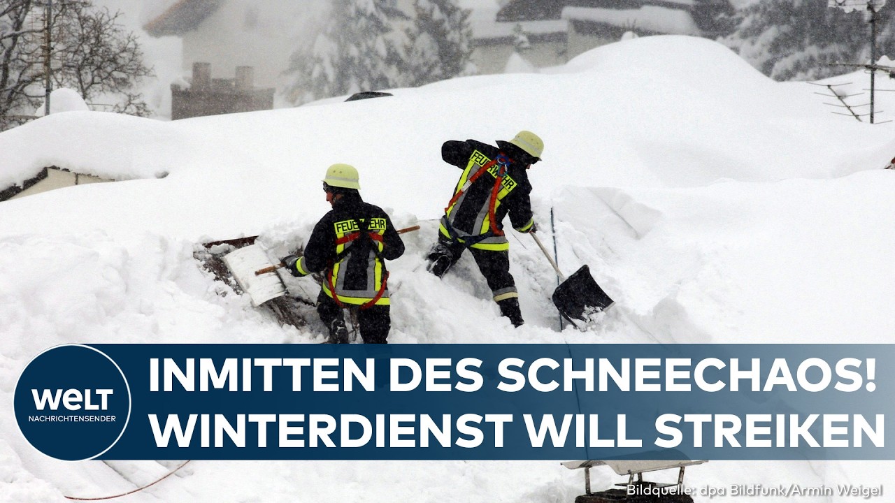 DEUTSCHLAND: Schneefälle sorgen wieder für Verkehrschaos! Nun streikt auch noch der Winterdienst