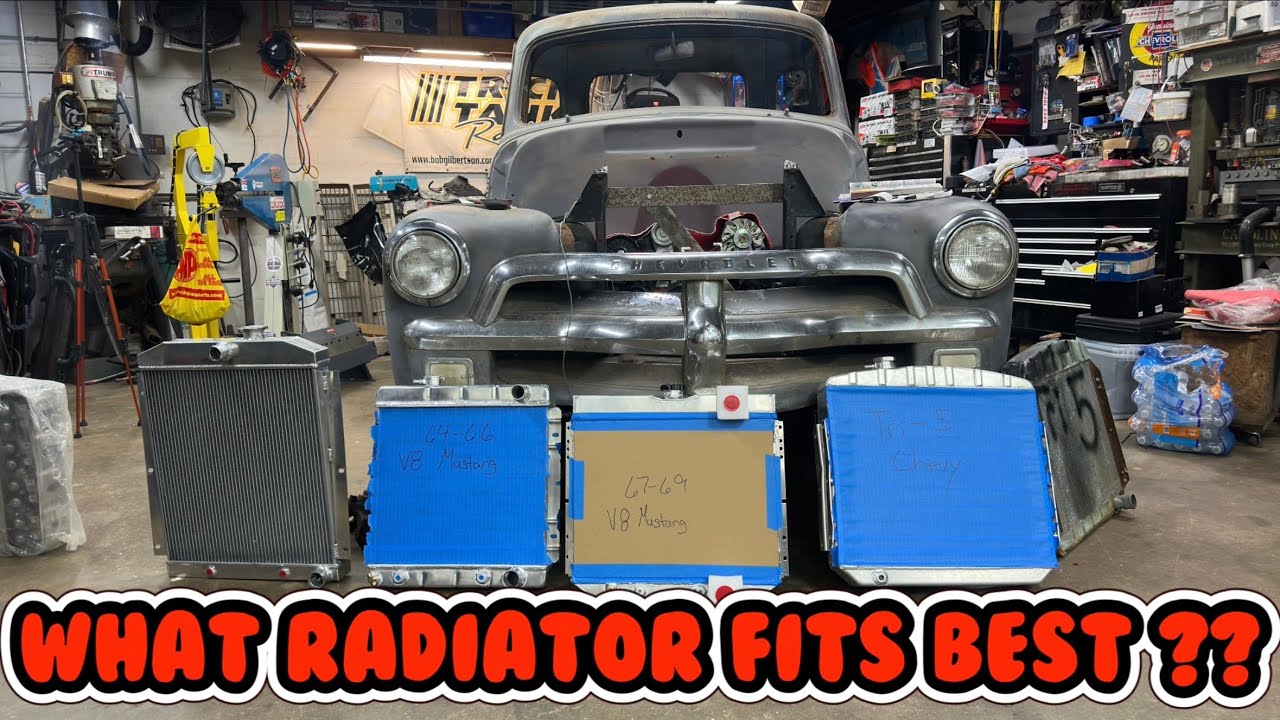 1954 Chevy 3100 radiator with a S10 chassis swap