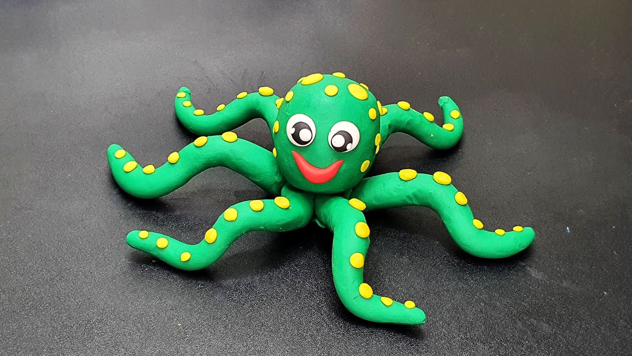 Octopus Clay Modelling Octopus Clay Art  Clay Toys Making For Kids How to make Octopus polymer clay