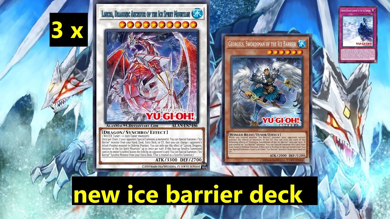 (YGOPRO)3 x Lancea, Dragonic Ancestor of the Ice Spirit Mountain deck, TW01,ice barrier