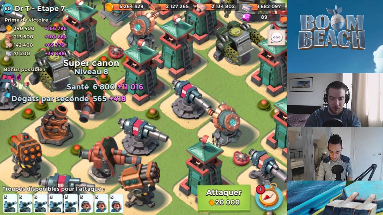 BOOM BEACH | VOSKETAL + PAUULIN VS DOCTEUR T