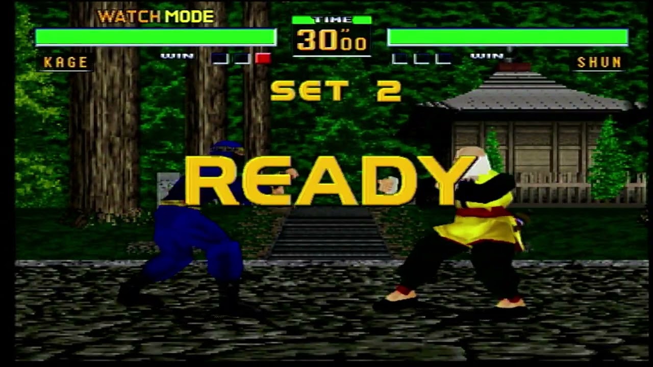 Virtua Fighter 2(Sega Saturn)-Kage vs Shun IV