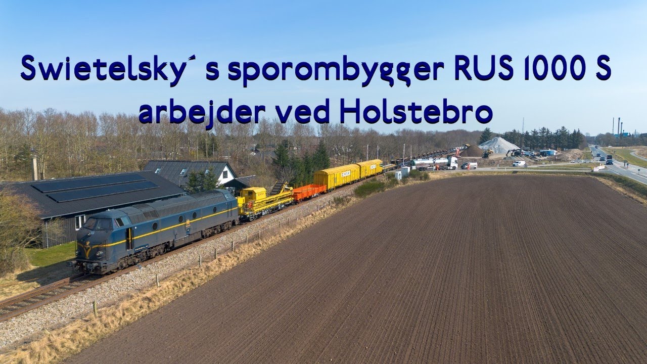 Swietelsky´s sporombygger RUS 1000 S arbejder ved Holstebro - 24-03-2025
