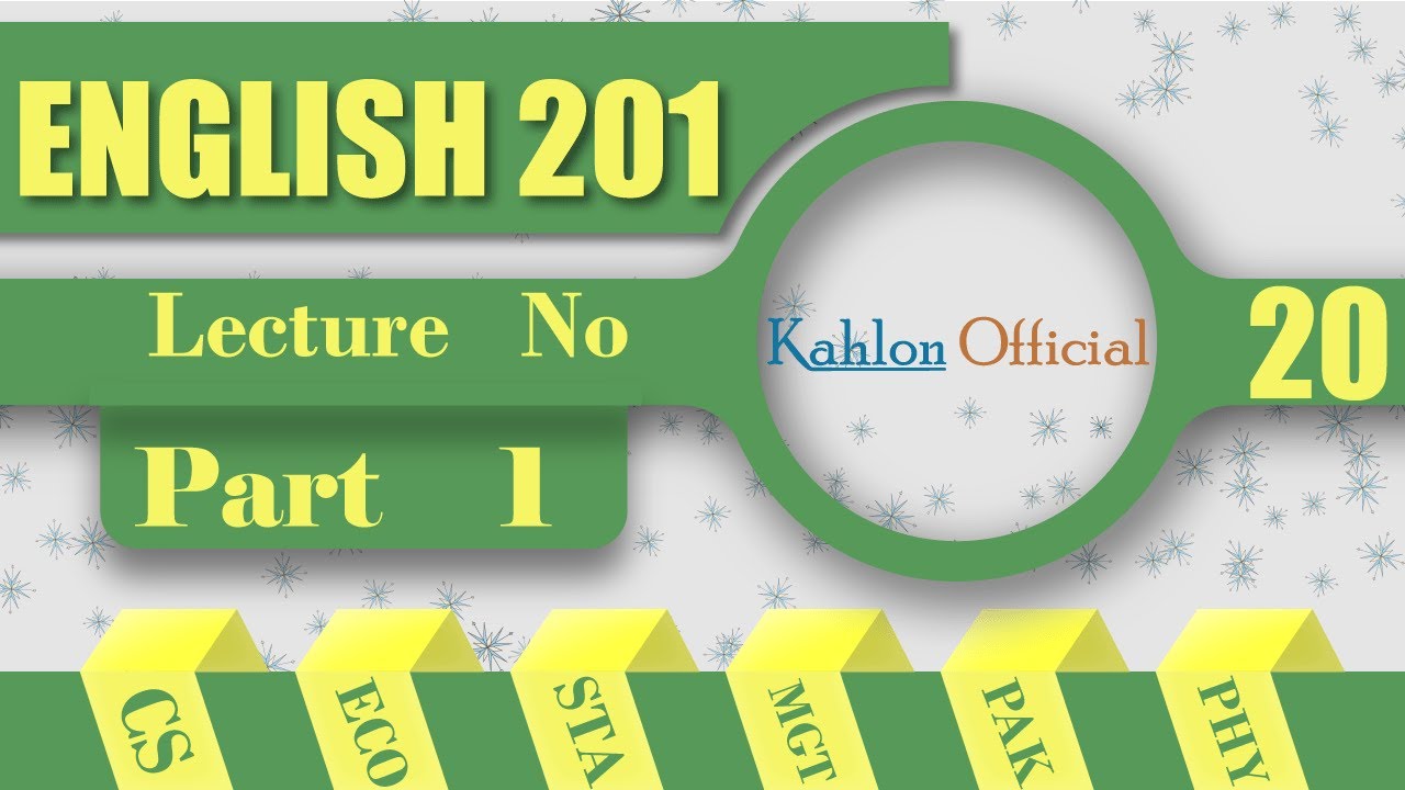 ENG201  Lecture No 20 || Business and technical English