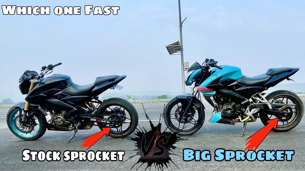 Stock Sprocket  vs Ktm Sprocket In Ns200 Drag Race