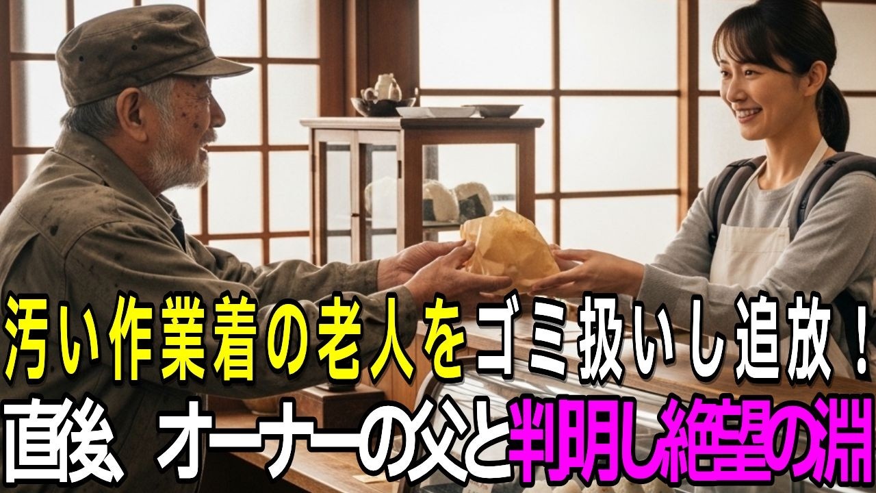 ボロボロの老人をゴミ扱いし追い出す管理職、たった10分後、建物オーナーの父親と判明し青ざめる結果に【感動する話】【朗読】