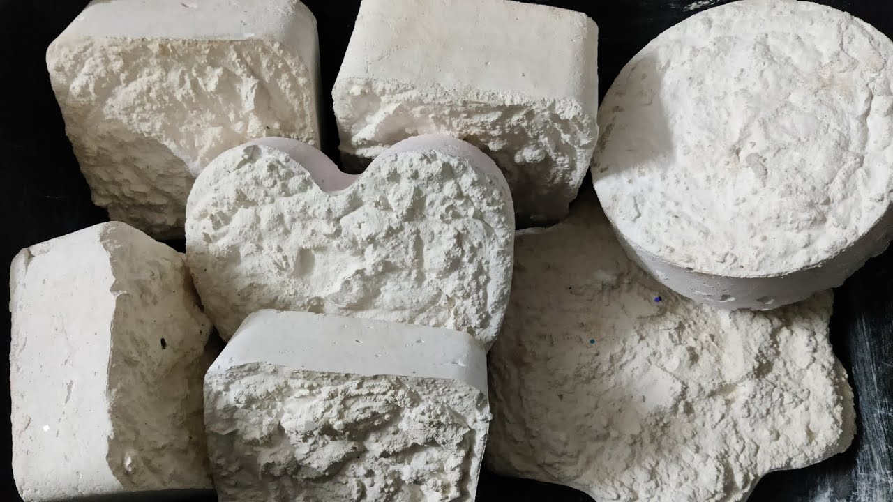 Massive White Unpolished Gym Chalk Reforms | Crunchy ASMR