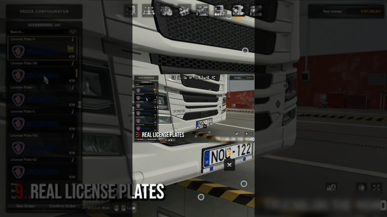 Euro Truck Simulator 2 | Top mod REAL LICENSE PLATES 
