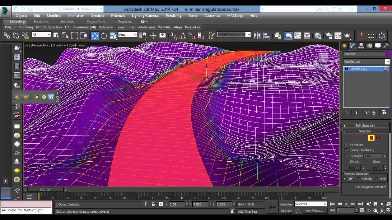 Aplanar terreno en 3dsMax