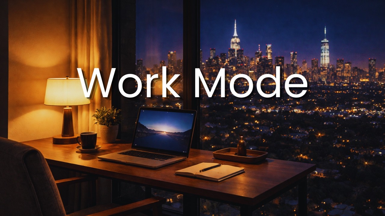 New York City Night Skyline – Relaxing Ambient Music for Sleep, Study & Focus