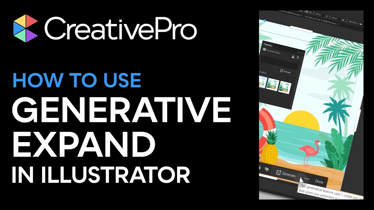 Illustrator: How to Use Generative Expand (Video Tutorial)