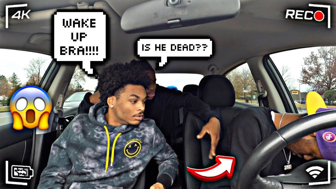Passing Out While Driving Prank On The Gang To See Their Reaction !