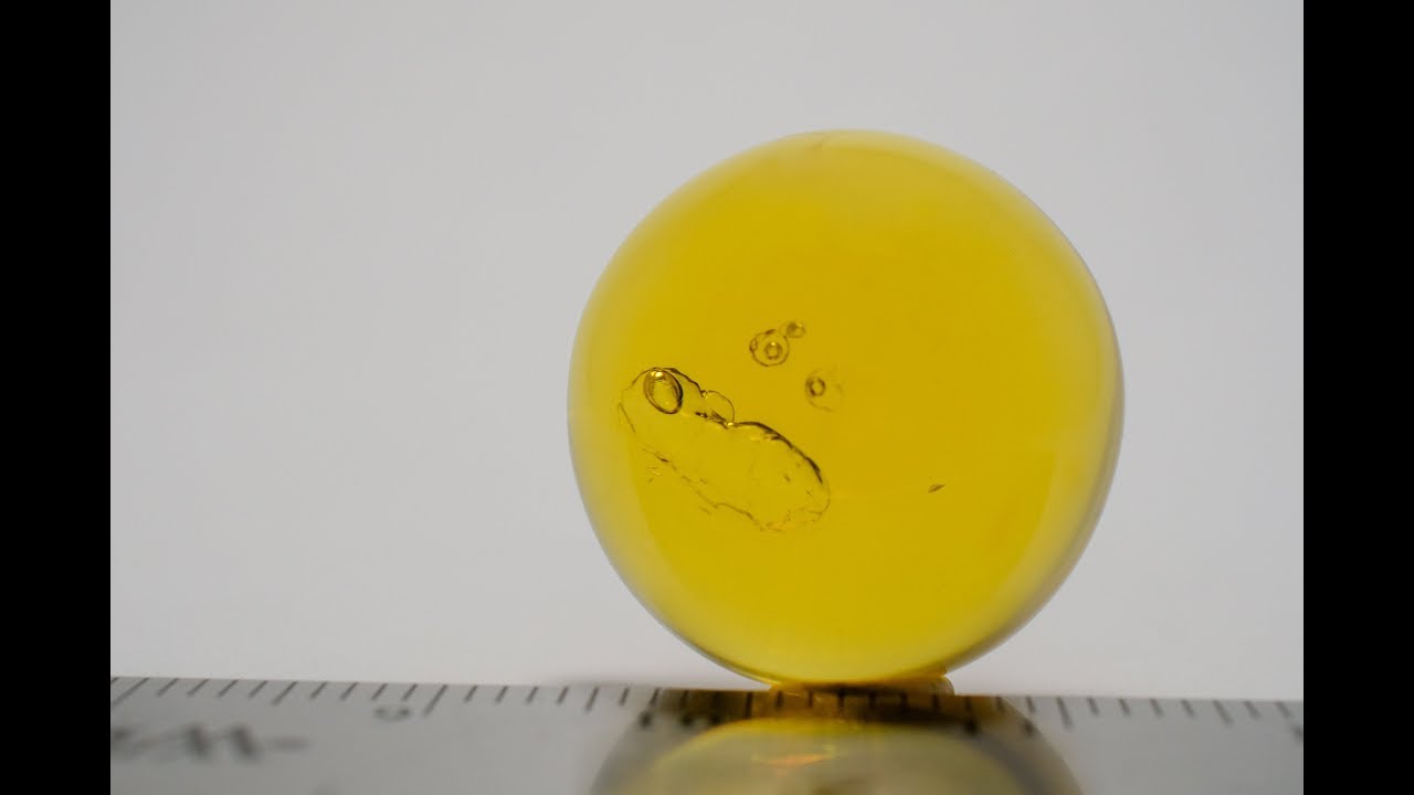 Moving Air Bubble(s) on Millennial Water - Crystal Clear Amber Piece