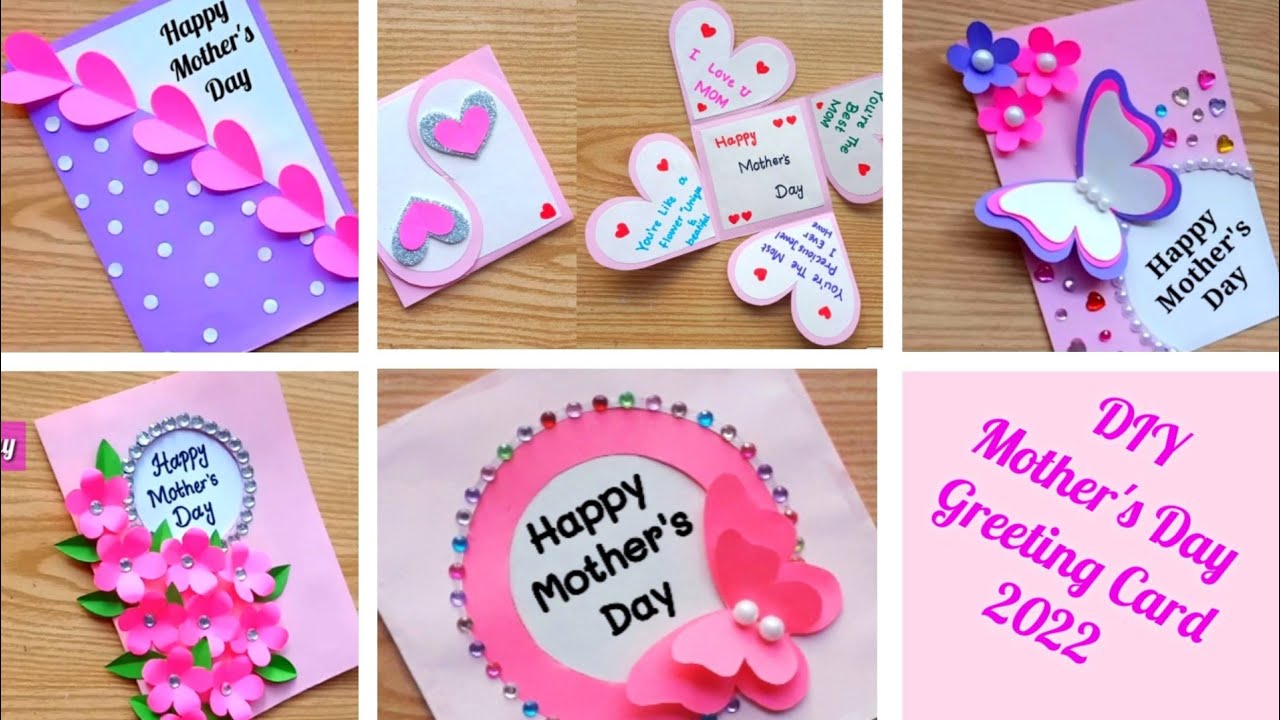5 DIY Mother's Day 2022 greeting cards / Easy and Beautiful card | Make 5 happy mothers day cards.