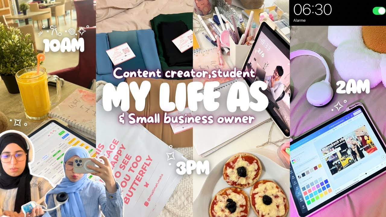 My life as a content creator🤳, student📖 & business owner 👩‍💼! هل أستطيع موازنة حياتي !، فلوق إنتاجي