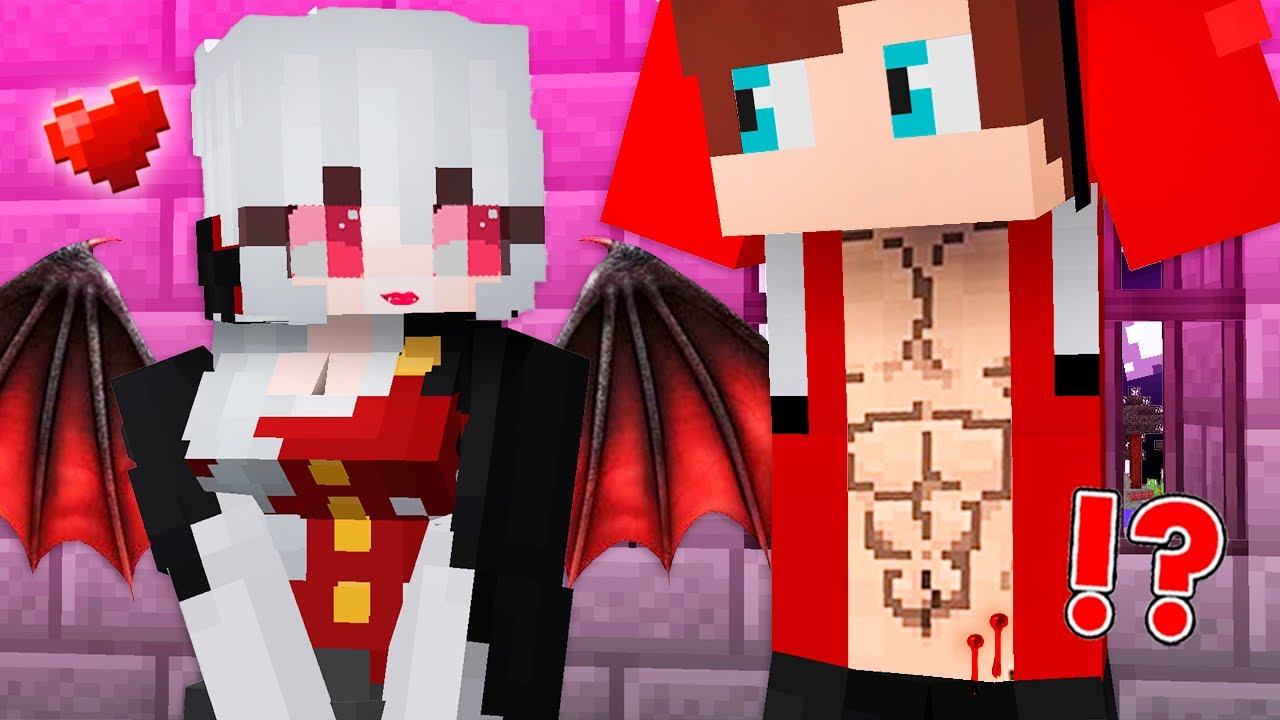 Джей-Джей встретил ДЕВУШКУ-ВАМПИРА и влюбился в неё в ДОМЕ в Minecraft?! - Maizen Minecraft Джей-...