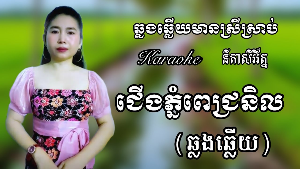 #ជេីងភ្នំពេជ្រនិល ឆ្លងឆ្លេីយភ្លេងសុទ្ធមានស្រីច្រៀង /cherng phnom pich nel #karaoke #nitasereyroth 