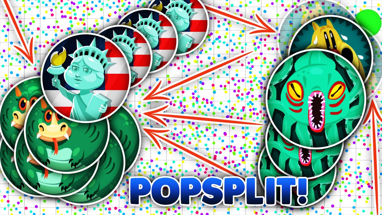 THE EASIEST BAIT IN AGARIO?! TRIPLE POPSPLIT Agar.io UNCUT GAMEPLAY